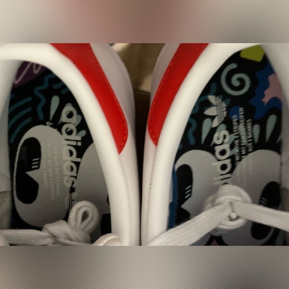 Adidas x Hattie Stewart Superstar White Red Shell Toe Leather - Picture 8 of 10